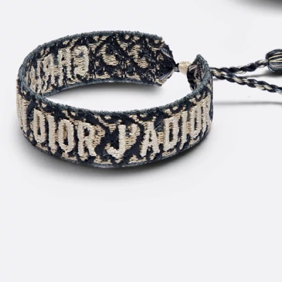CHRISTIAN DIOR Navy Blue Dior Oblique Bracelet (NEW)